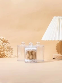 2个/4个/套 四叶草造型收纳盒，化妆品收纳盒，可收纳口红、清洁棉签、化妆海绵等，适用于浴室、卧室，装饰实用，可收纳化妆品，旅行必备，美妆好物，化妆包，化妆刷收纳盒，女士礼物，圣诞礼物，女士送礼佳品 - 無色 - 查看 5