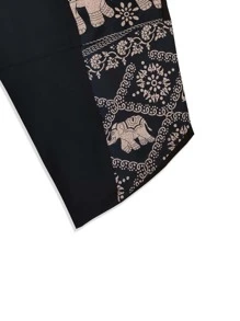 Manfinity RSRT Men Elephant Print Drawstring Waist Oversize Pants Baggy Long Harem Graphic Color Block Going Out, For Fall - Black - View 6