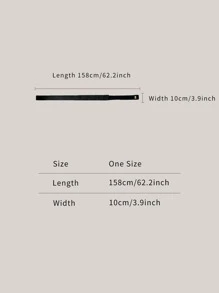 1 chiếc khăn quàng cổ ấm áp màu trơn tối giản, khăn quàng cổ thời trang cho phụ nữ - màu đen - Xem 6