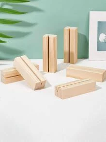 1入組木頭卡片夾 - 黃色 - 查看 1