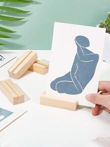 1入組木頭卡片夾 - 黃色 - 查看 3