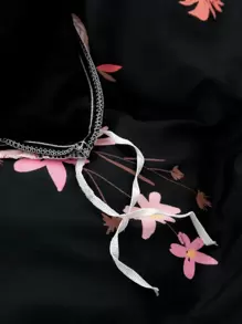 Floral Print Duvet Cover Set Without Filler - Multicolor - View 5