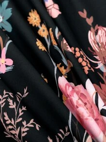 Floral Print Duvet Cover Set Without Filler - Multicolor - View 8