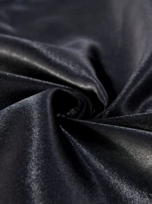 Áo gối satin màu đồng nhất không có chất độn - màu đen - Xem 3