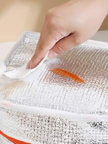 1 pieza Bolsa térmica con estampado de conejo de dibujos animados - Gris - Ver 5