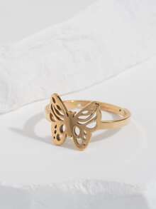 خاتم قص مجوف زخرفة فراشة