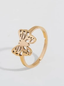 خاتم قص مجوف زخرفة فراشة