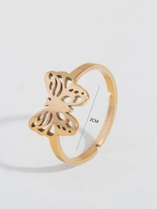 خاتم قص مجوف زخرفة فراشة