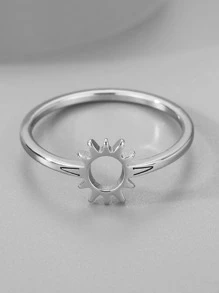 Anillo con diseño de sol - Plateado - Ver 2