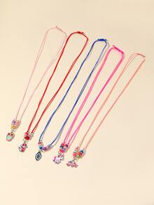 5pcs Elephant & Unicorn Charm Necklace - Multicolor - View 2