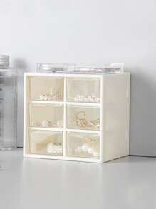 1入組透明首飾收納盒 - 白色 - 查看 3