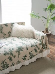 1pc Plant Pattern Sofa Towel - Multicolor - View 6