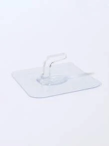 8pcs Adhesive Bathroom Hooks, Transparent Acrylic Strong Sticky Hooks For Smooth Wall, Tile, Glass, Christmas Gift - Clear - View 3