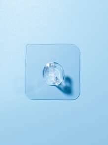 8pcs Adhesive Bathroom Hooks, Transparent Acrylic Strong Sticky Hooks For Smooth Wall, Tile, Glass, Christmas Gift - Clear - View 7