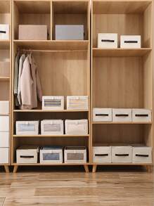 1入組多格可折疊衣服收納盒 - 杏色 - 查看 5