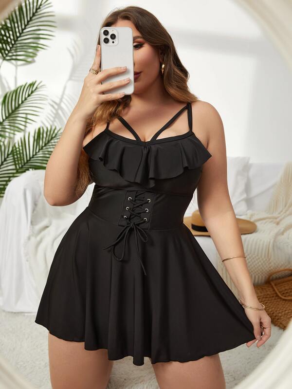 Scarlet Darkness Renaissancekorset voor dames, veters aan de voorkant
