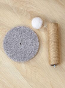 1pc Pom Pom Decor Cat Scratcher - Multicolor - View 5