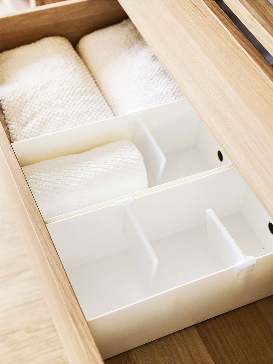 4 piezas Divisor de cajón de plástico - transparente - Ver 1