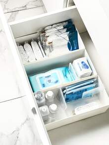 4 piezas Divisor de cajón de plástico - transparente - Ver 6