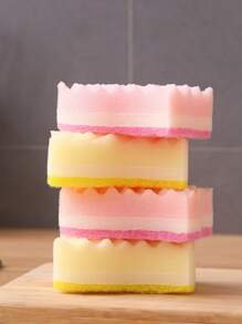 WHICHLIFE 4入組撞色清潔海綿