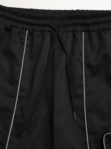 Manfinity EMRG 男士反光翻蓋口袋長褲 - 黑色 - 查看 6