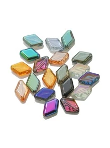20pcs/pack Random Color Glass Bead DIY Jewelry Accessory - Multicolor - View 2