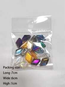 20pcs/pack Random Color Glass Bead DIY Jewelry Accessory - Multicolor - View 6