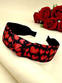 Heart Pattern Knot Decor Headband - Multicolor - View 2
