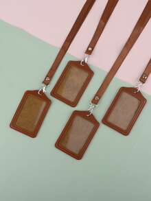 1入組素色卡套附帶繩子 - 棕色 - 查看 4