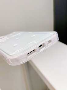 TPU 透明防震心形手机壳适用于 iPhone 15 Pro Max/14 Plus/13 Pro Max/12/11/7/7 Plus/IX/XR/XS Max - 白色 - 查看 3