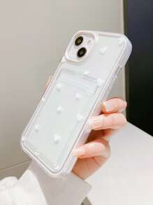 TPU 透明防震心形手机壳适用于 iPhone 15 Pro Max/14 Plus/13 Pro Max/12/11/7/7 Plus/IX/XR/XS Max - 白色 - 查看 4