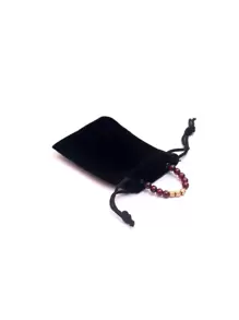 5pcs Drawstring Design Jewelry Storage Bag, Black Small Jewelry Pouch For Outdoor Back To School