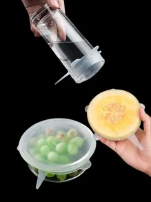 3入組表情圖案餐飲保鮮套 - 無色 - 查看 2