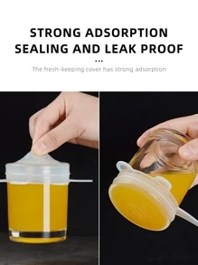 3入組表情圖案餐飲保鮮套 - 無色 - 查看 3