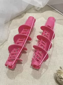 DAZY 2pcs Self-adhesive Hair Curling Roller - Watermelon Pink - View 3