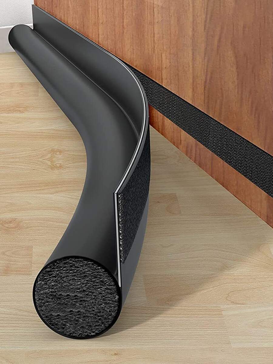 1pc Door Bottom Sealing Strip, Soundproof, Windproof Dustproof And Keep Warm Sealer Door Blocker - Black - View 1