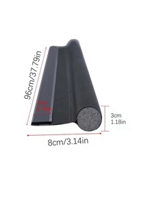 1pc Door Bottom Sealing Strip, Soundproof, Windproof Dustproof And Keep Warm Sealer Door Blocker - Black - View 2