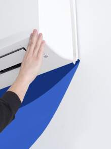 1pc Air Conditioner Cleaning Cover, Simple Indoor Air Conditioner Cleaning Cover For Household - Blue - View 5