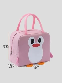 BRIVILAS 1pc Cartoon Graphic Lunch Bag - Pink - View 3