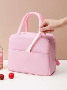 BRIVILAS 1pc Cartoon Graphic Lunch Bag - Pink - View 4