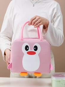 BRIVILAS 1pc Cartoon Graphic Lunch Bag - Pink - View 5