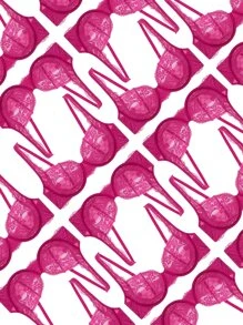 LUVLETTE Sujetador con encaje brillante sin relleno con aros para talla grande - Rojo violeta - Ver 8