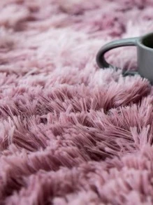 1入組粉色紫色紮染北歐風格長毛絨地毯適用於客廳,臥室,孩子們房間家庭裝飾 - 中紫紅色 - 查看 5
