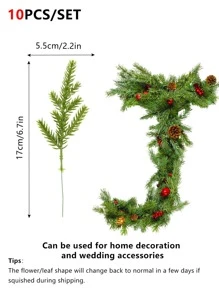 10pcs Artificial Plant - Green - View 8