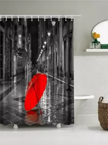 1 pieza Paraguas impermeable Cortina de ducha - Multicolor - Ver 1