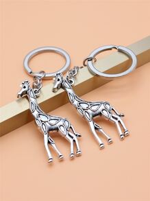 2 piezas Llavero jirafa accesorio