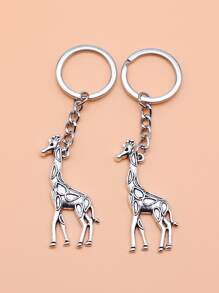 2 piezas Llavero jirafa accesorio