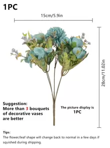 1/3 Stück Künstliche Seide Teerosen Blumenstrauss Chrysantheme Plastik Pflanzen Brautstrauss Valentinstag Fake Pflanzen Hochzeitsdekoration Bastelutensilien, Braut Handgelenkblumendekoration, Autodekorationshochzeit, Türbogendekoration, Zuhause, Esszimmer, Schlafzimmer, Vasendekoratio, Geburtstagsparty Dekomaterialien Neujahrsgeschenke, Valentinstag, Abschlussgeschenk, Herbstdekoration