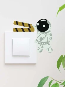 宇航員圖案兒童開關貼紙 - 彩色 - 查看 4