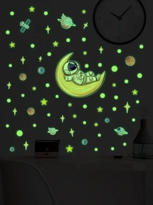 Hình dán phi hành gia in phát sáng - Nhiều màu - Xem 1